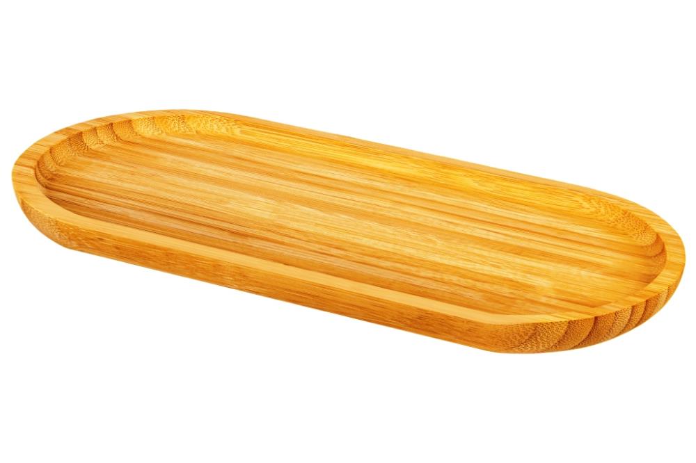 Поднос сервировочный 32*15*2 см, овальный, бамбук Поднос сервировочный 32*15*2 см, овальный, бамбук