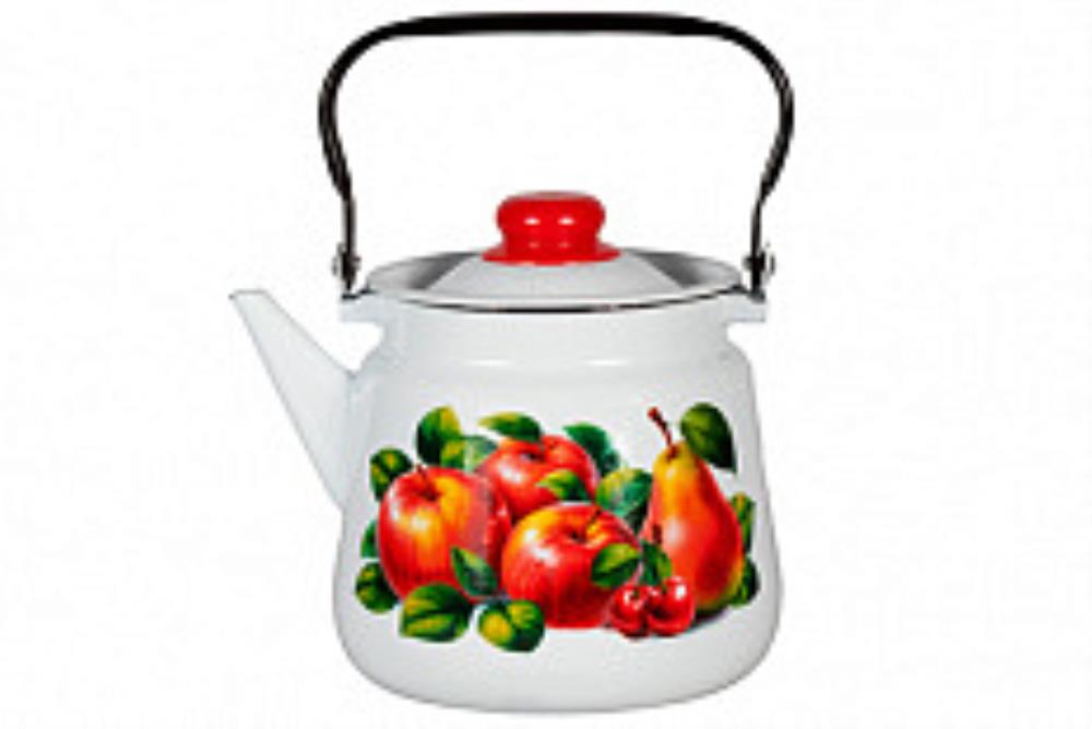 Чайник эмал 3,5л Яблоки-груша