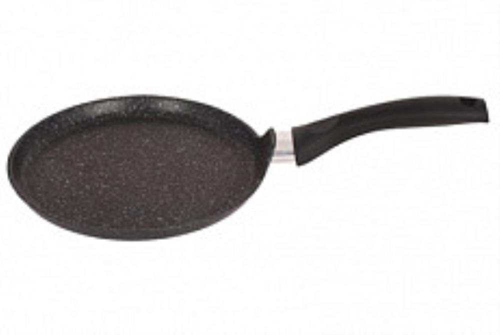 Темный мрамор Сковорода блинная а/пр литая 22см индукция ТМ KUKMARA