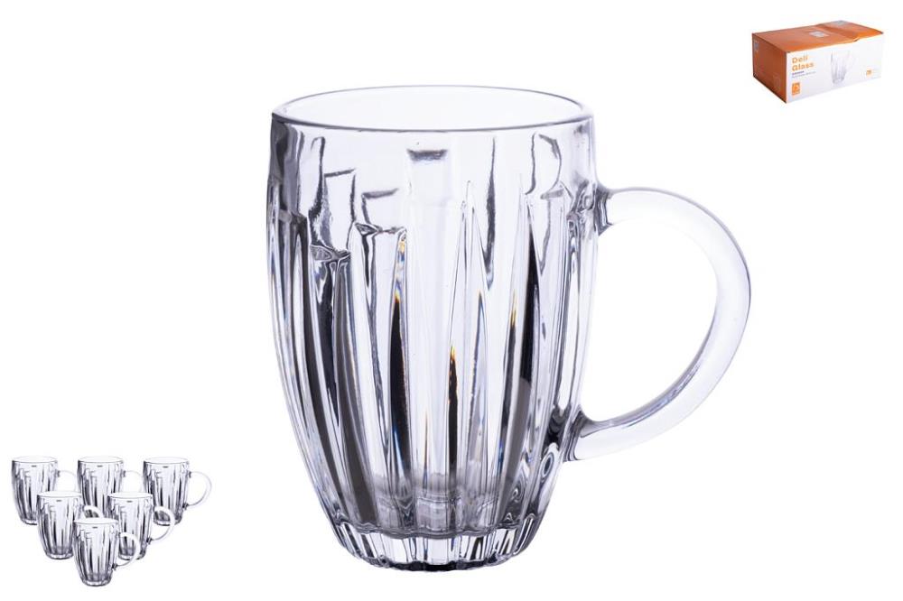 Набор кружек 370мл 6шт. п/у 8308 glass