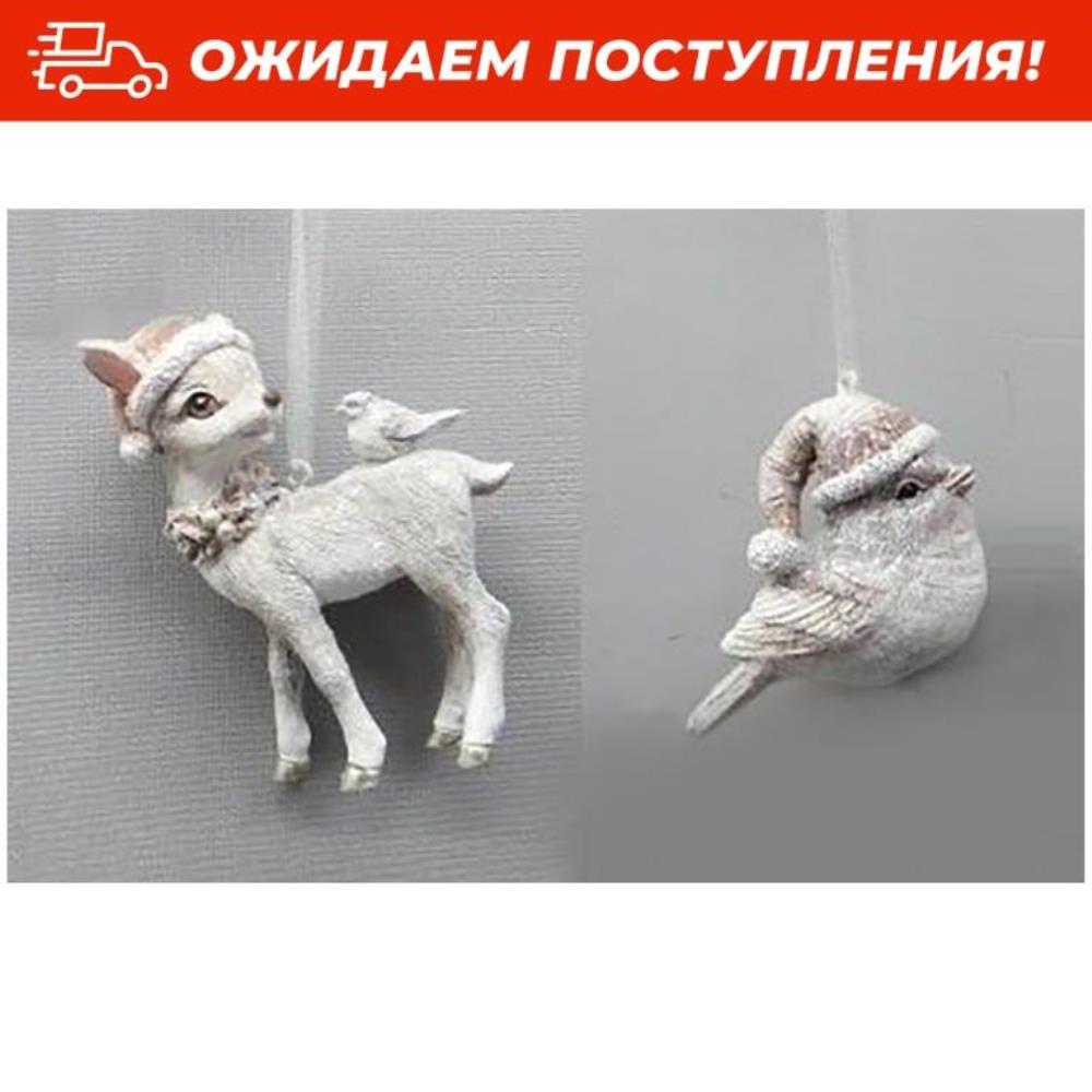 Набор новогодних игрушек 2 пр. 6,5*3*9см, 6,5*3*9 см Набор новогодних игрушек 2 пр. 6,5*3*9см, 6,5*3*9 см