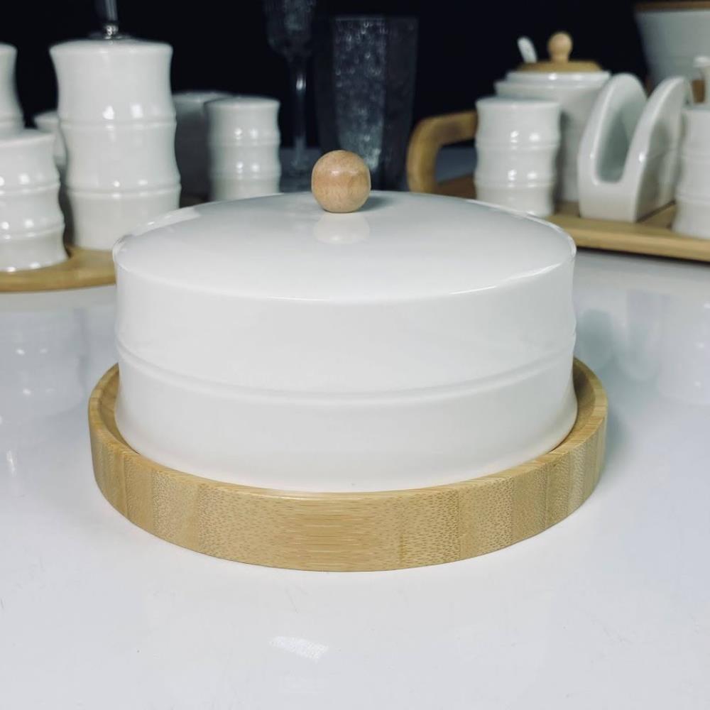 140-174 Масленка 17см BAMBOO в под.уп.(х18)Фарфор