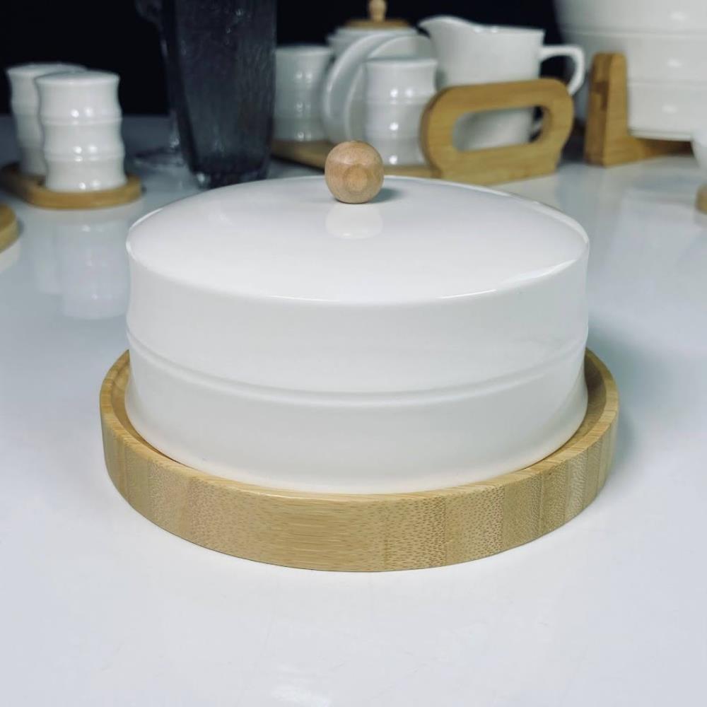 140-175 Масленка 20см BAMBOO в под.уп.(х16)Фарфор