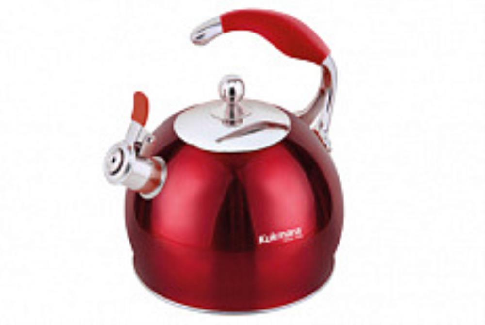 RED Чайник нерж 3,0л со свистком ТМ KUKMARA