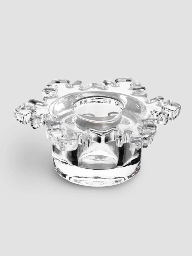 Подсвечник, 8 см, для тонкой свечи, стекло, Снежинка, Event