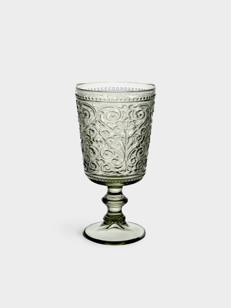 Бокал-кубок для вина, 320 мл, стекло Р, зеленый, Folklore