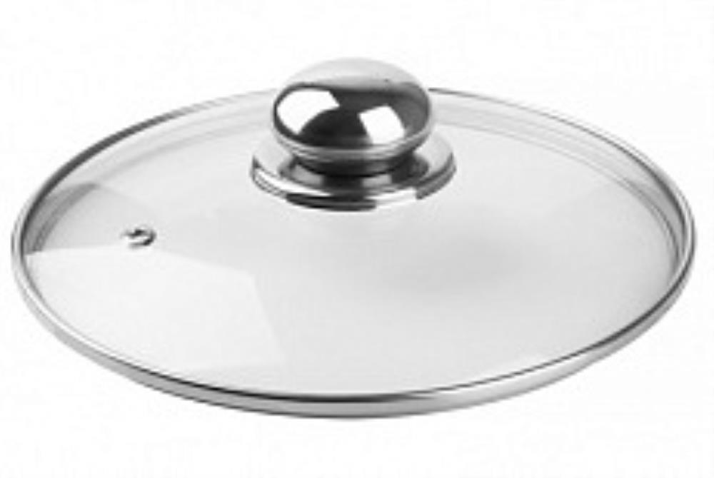 Крышка стекл метал обод круг метал кнопка 20см TM Appetite Крышка стекл метал обод круг метал кнопка 20см TM Appetite