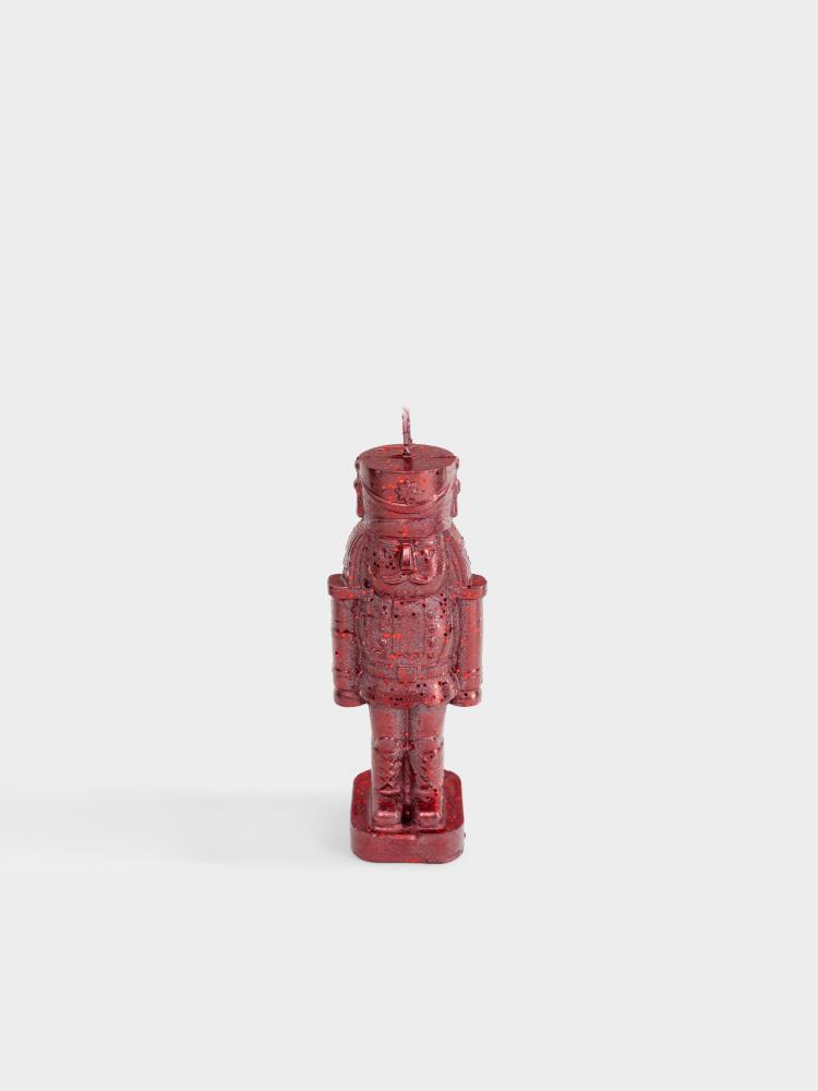 Свеча, 5x14 см, с блестками, красная, Щелкунчик, Nutcracker Свеча, 5x14 см, с блестками, красная, Щелкунчик, Nutcracker