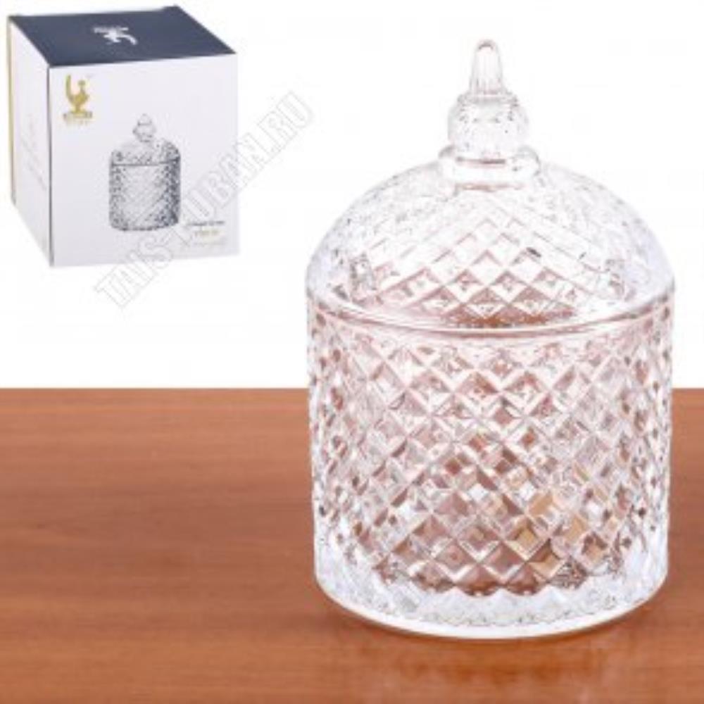 015 TG Ваза для варенья/меда d-9,7 см, h-14,5 см емк. 390 мл в упаковке