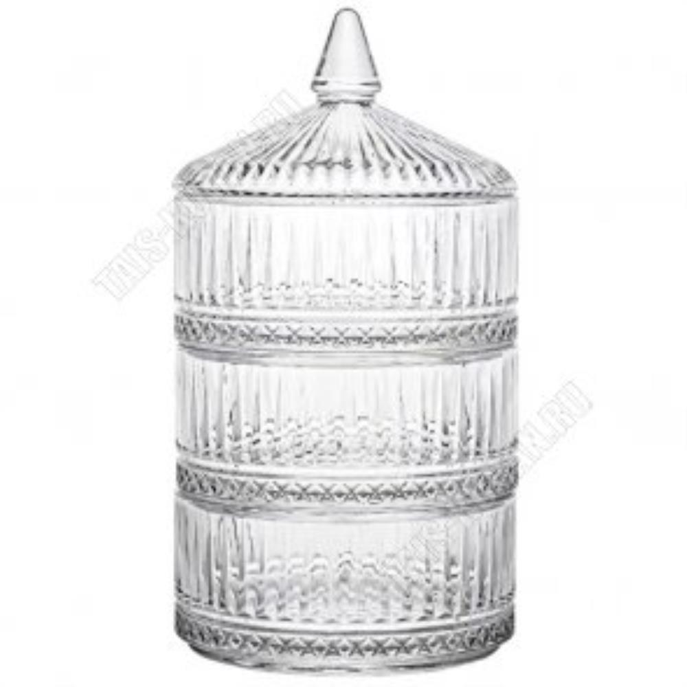 610 L4 DM Ваза трехярусная емк по 530 мл, d-13 см см в упаковке