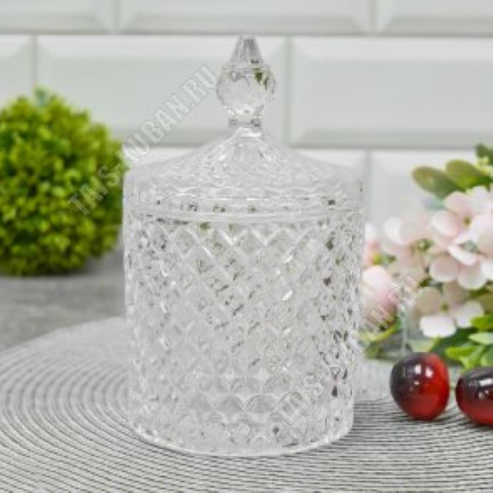 017 TG Ваза для печенья/конфет емк 1100 мл, d-10,5см, h-17 см в упаковке