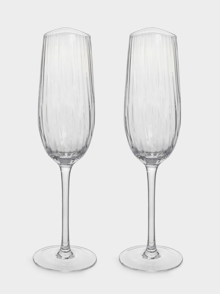 Бокал для шампанского, 270 мл, 2 шт, кристальное стекло, Violin