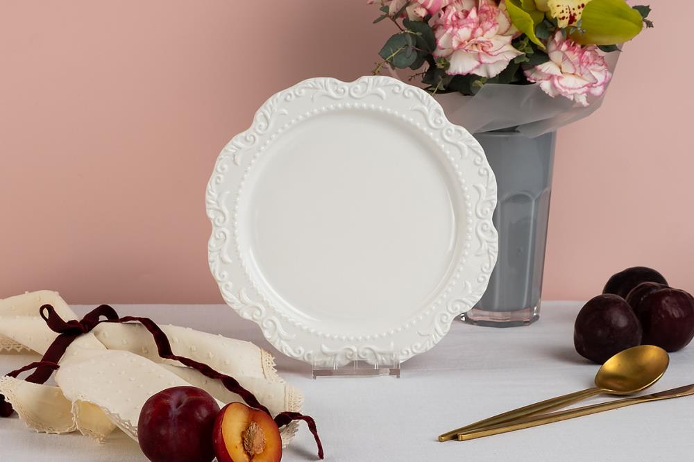 Romantic Тарелка десертная 19.5см  фарфор кратно 8