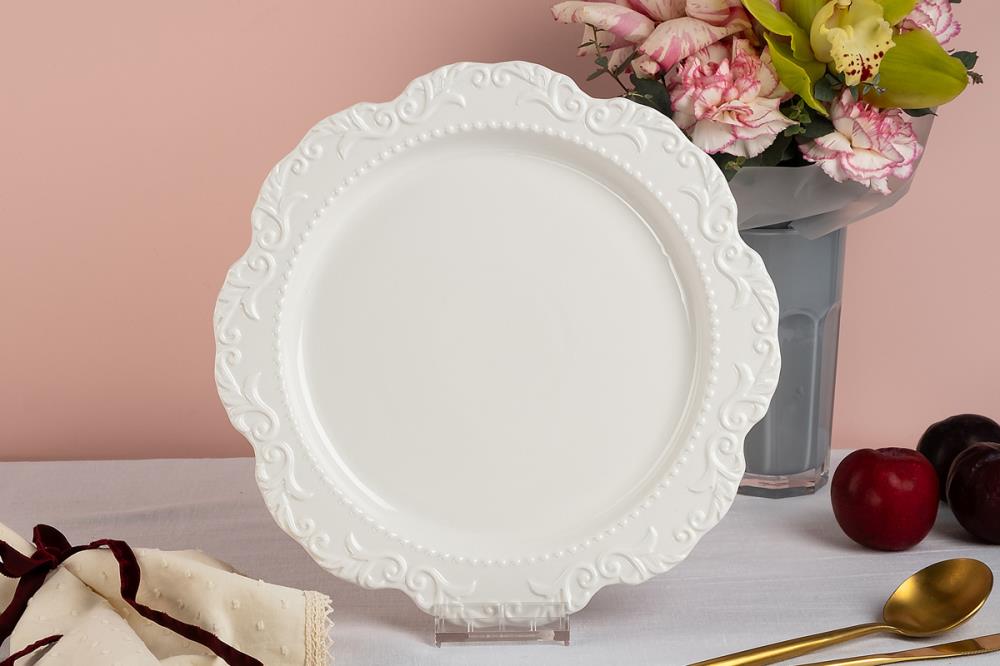 Romantic Тарелка обеденная 25см  фарфор кратно 6