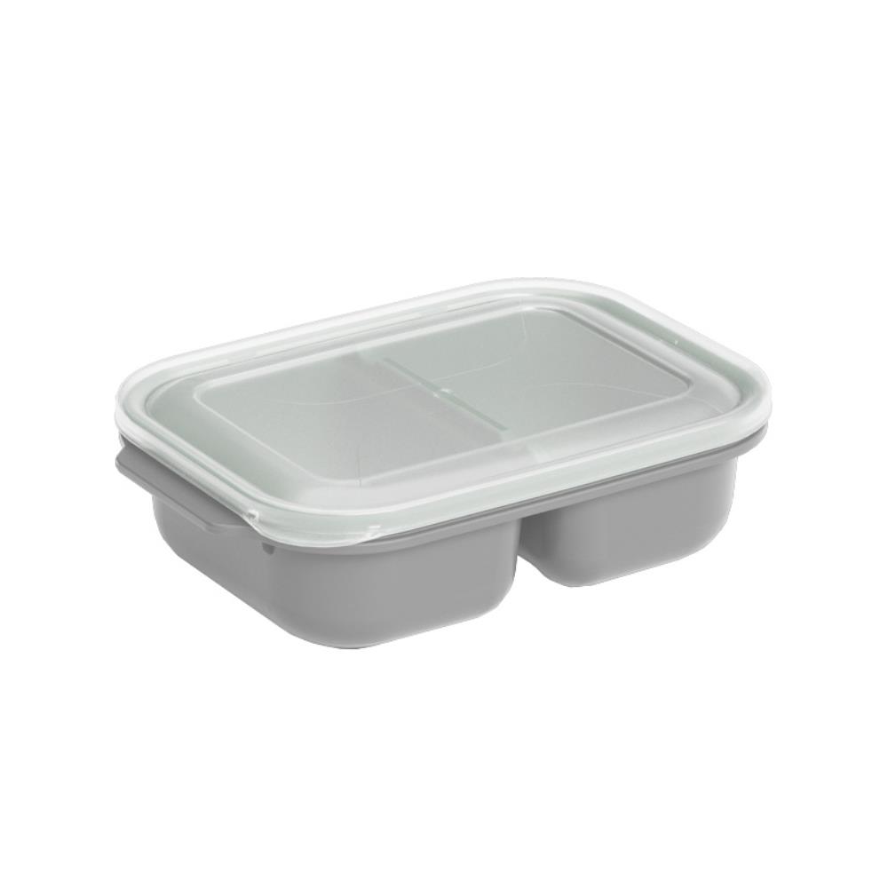 Прямоугольный контейнер 2*600 мл серый (24 шт)