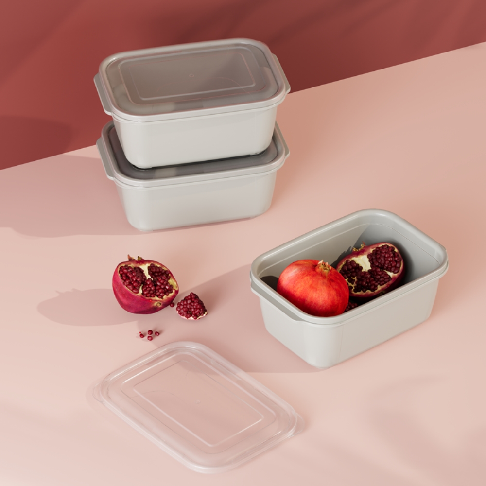 Прямоугольный контейнер 3500 мл (24 шт) серый