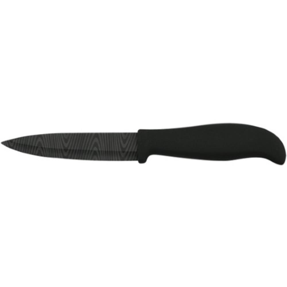 Нож BH - 5238/10,5см/керамич. черн. лезв. дамасский узор (х24)
