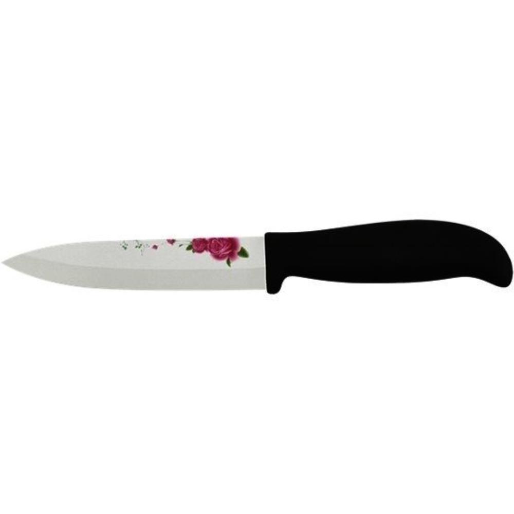 Нож BH - 5241/12,5см/керамич. бел. лезв. с цвет. узором (х24)