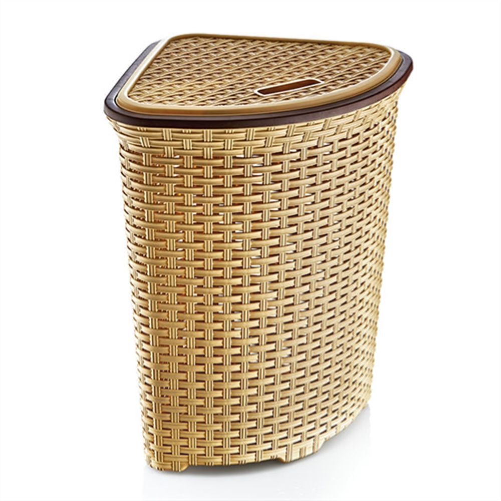 Корзина для белья Плетеная Угловая 52 -лт Крем (8) шт Корзина для белья Плетеная Угловая 52 -лт Крем (8) шт