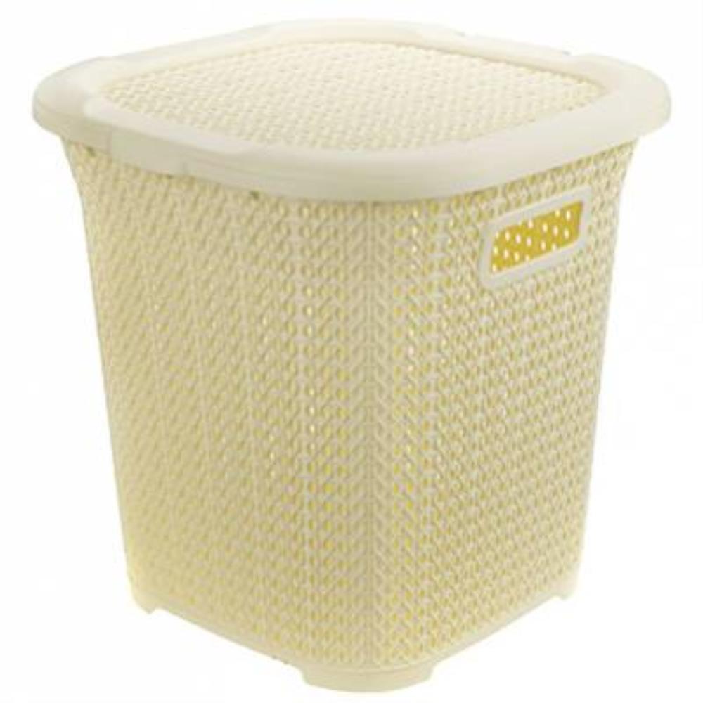 Многофункциональная корзина вязанный узор крем 15 л