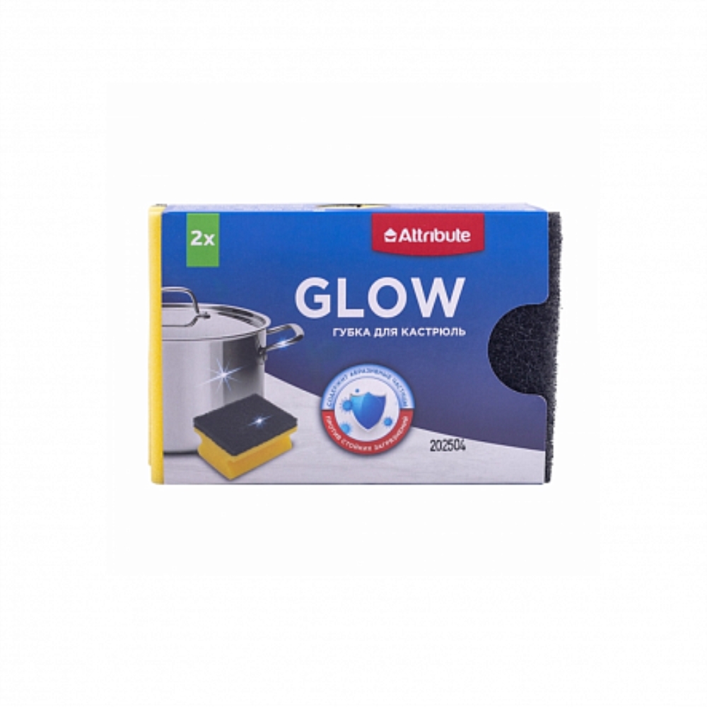 GLOW Губка для кастрюль 2шт
