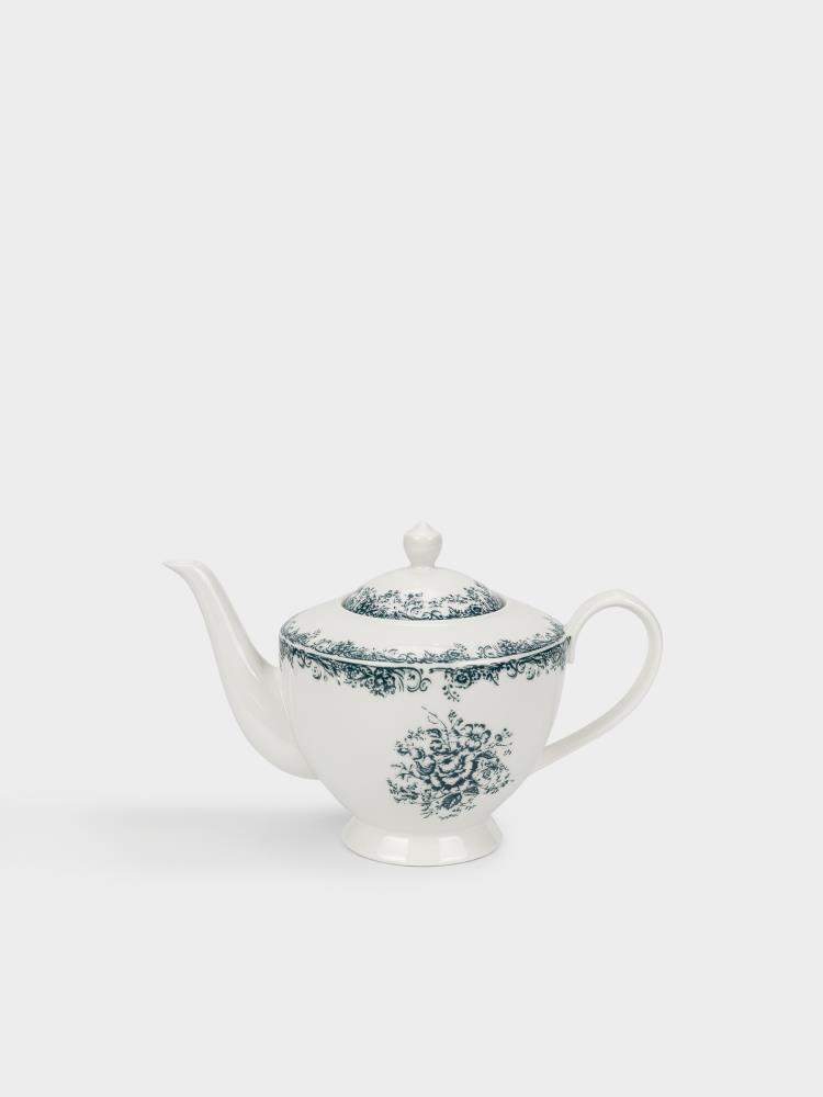 Чайник заварочный, 1,1л, фарфор P, бело-синий, Rosetta Чайник заварочный, 1,1л, фарфор P, бело-синий, Rosetta