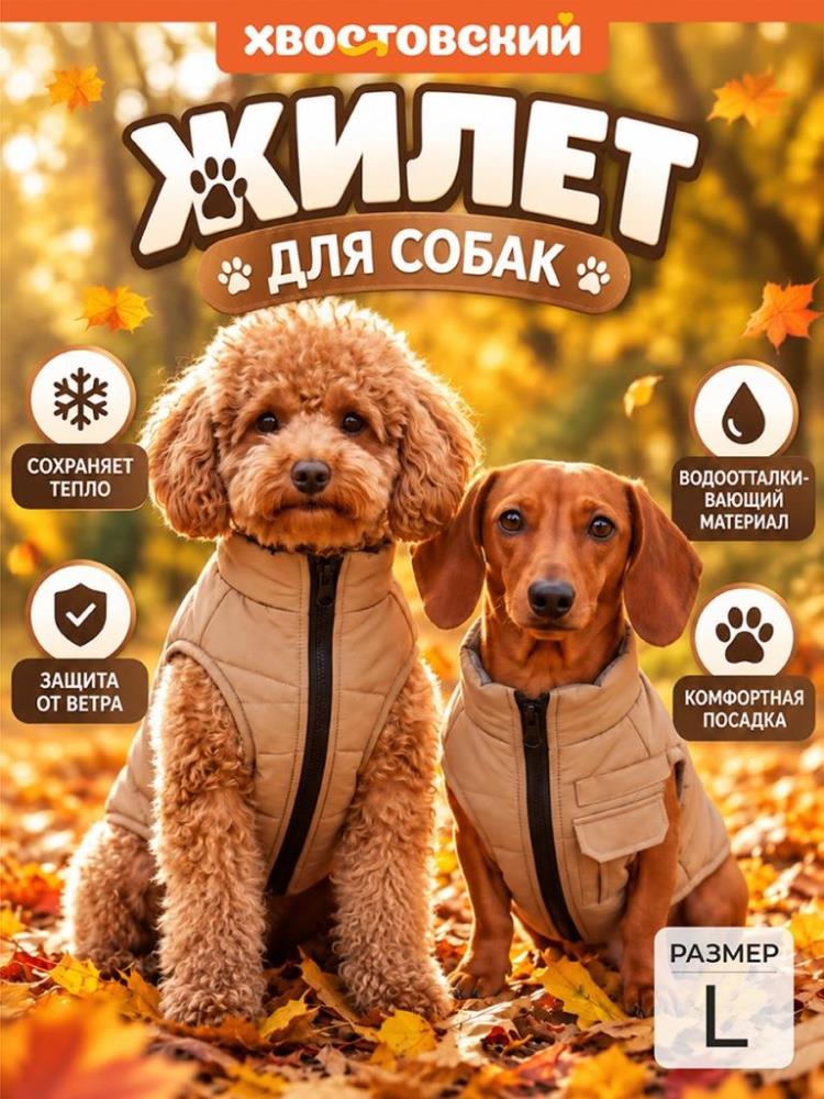 Жилетка для собак L, бежевый Жилетка для собак L, бежевый