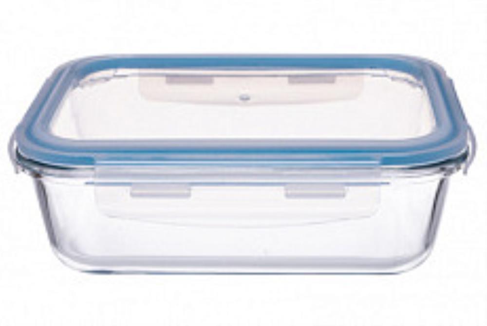 Контейнер стекл прям  370мл син ТМ Appetite