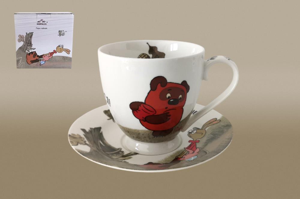 Винни-Пух Пара чайная круглая 400мл п/уп фарфор кратно 1