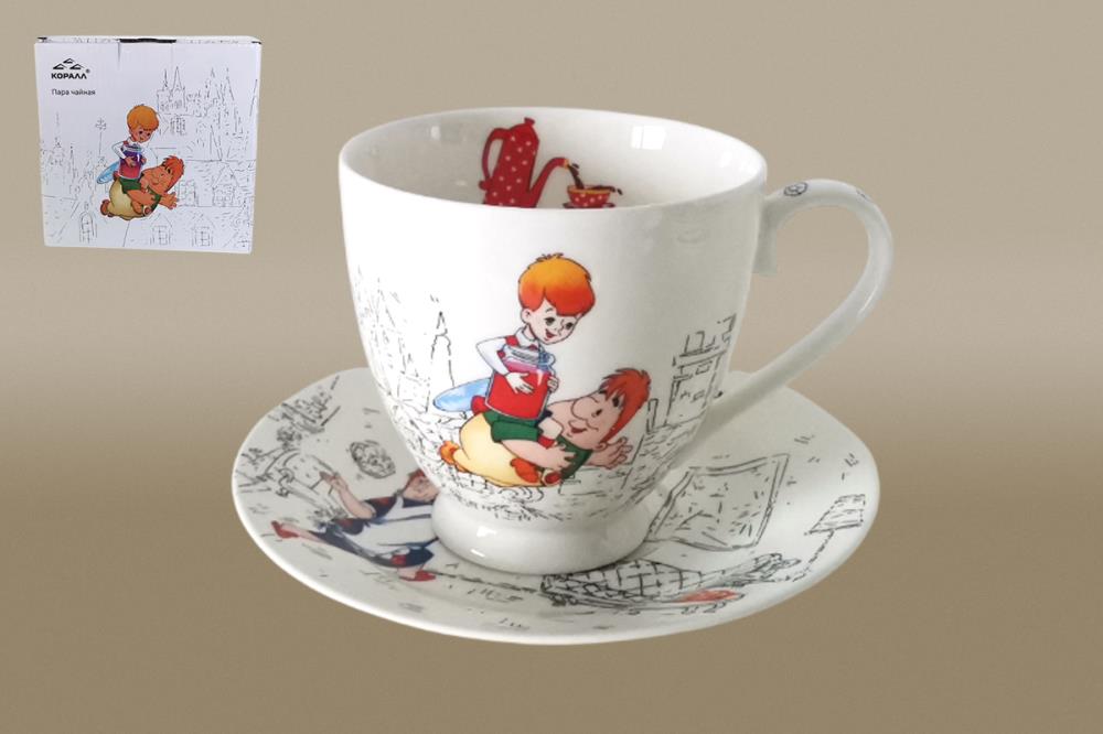 Малыш и Карлсон Пара чайная 400мл п/уп фарфор кратно 1