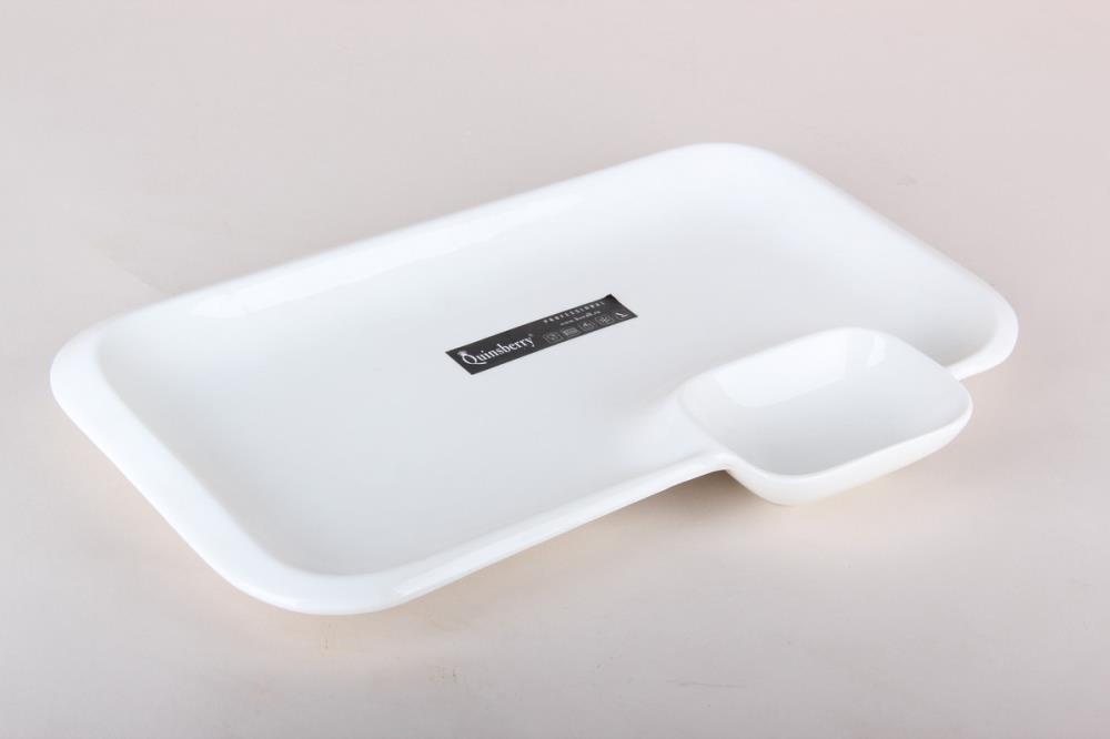 Issi Блюдо сервировочное с соусницей 30х20.5см  фарфор кратно 6