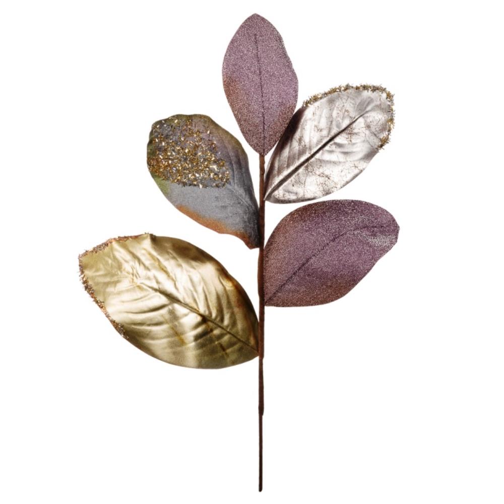 Искусственное растение, металлический пурпур, В 580 мм