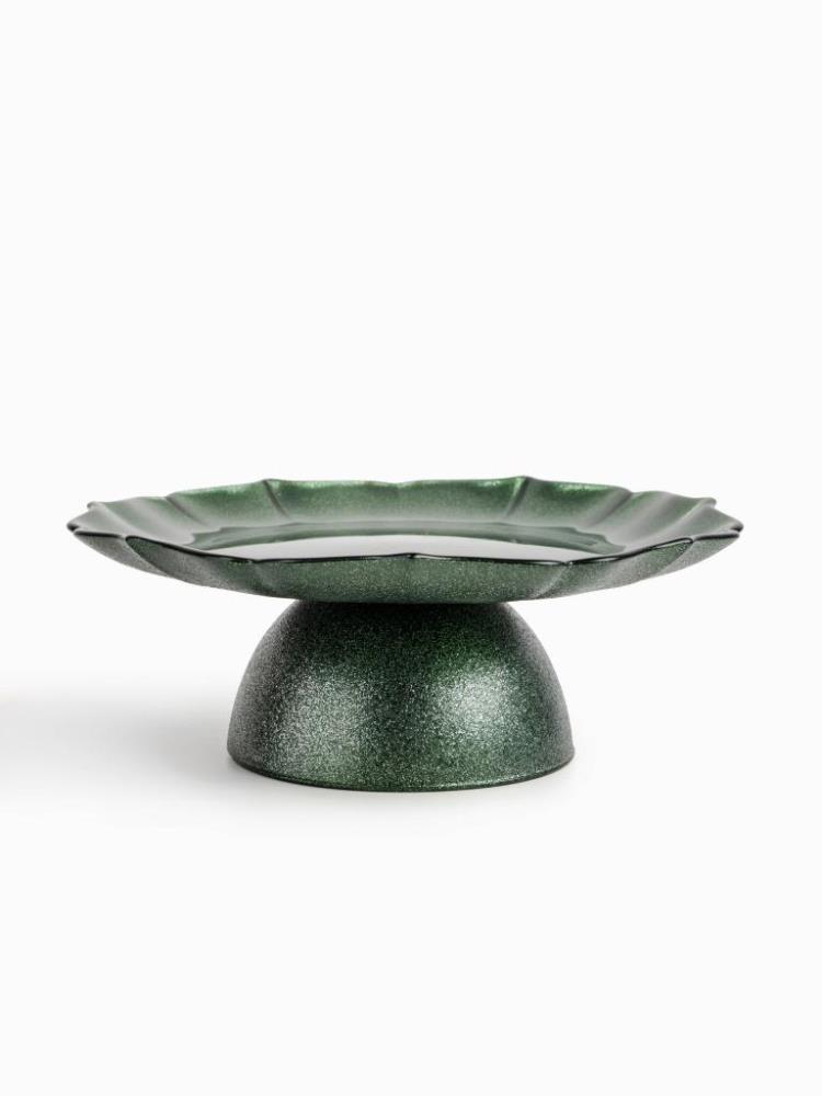 Блюдо на ножке, 21х10 см, стекло, зеленое, Seville Блюдо на ножке, 21х10 см, стекло, зеленое, Seville