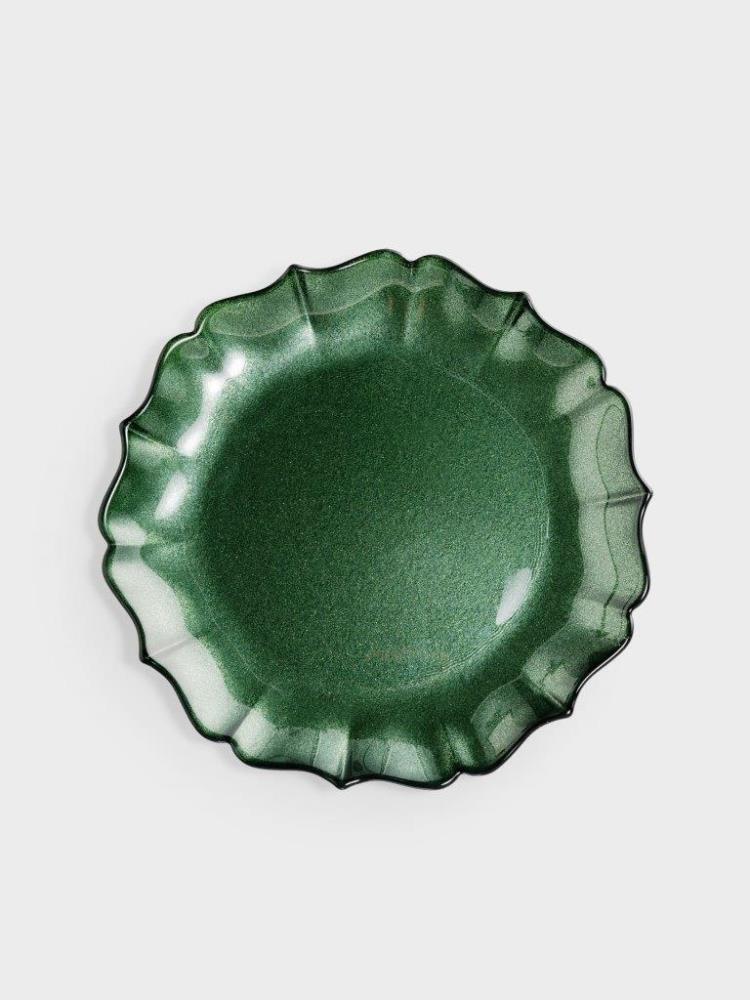 Тарелка закусочная, 21 см, стекло, зеленая, Seville Тарелка закусочная, 21 см, стекло, зеленая, Seville