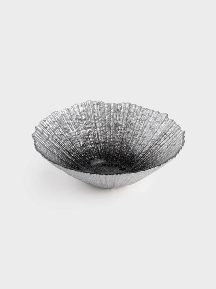 Салатник, 16х5 см, 420 мл, стекло, серебристо-серый, Avila