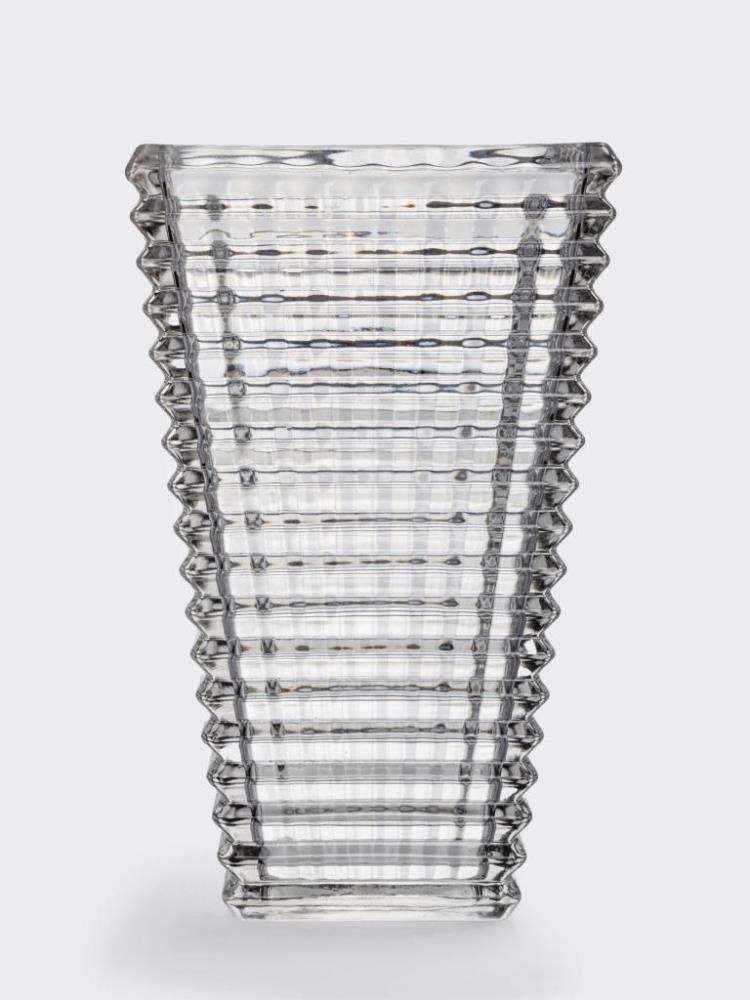 Ваза для цветов, 28 см, стекло Р, серая, Traviata