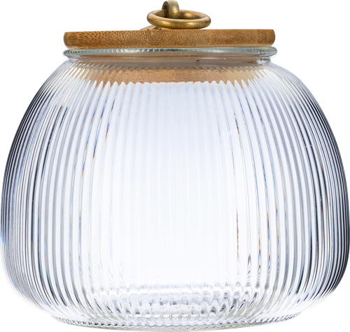 Банка стеклянная с бамбуковой крышкой, 950 мл Linea LANTERN