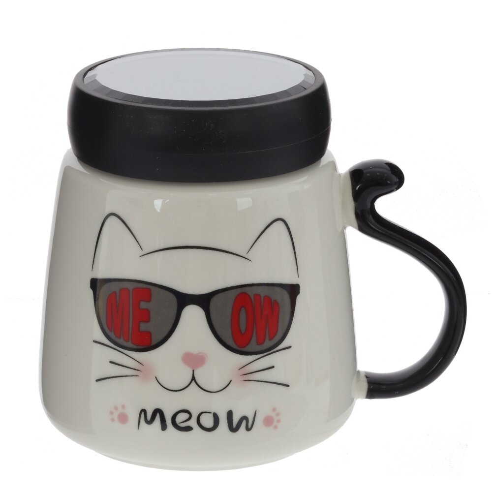 Кружка с крышкой, 400 мл, L13 W10 H11 см