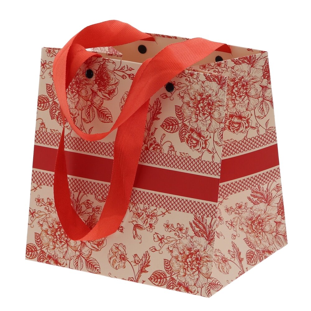 Пакет подарочный M (бумага 250г/м2, блок 12шт), L18,5 W14 H18,5 см