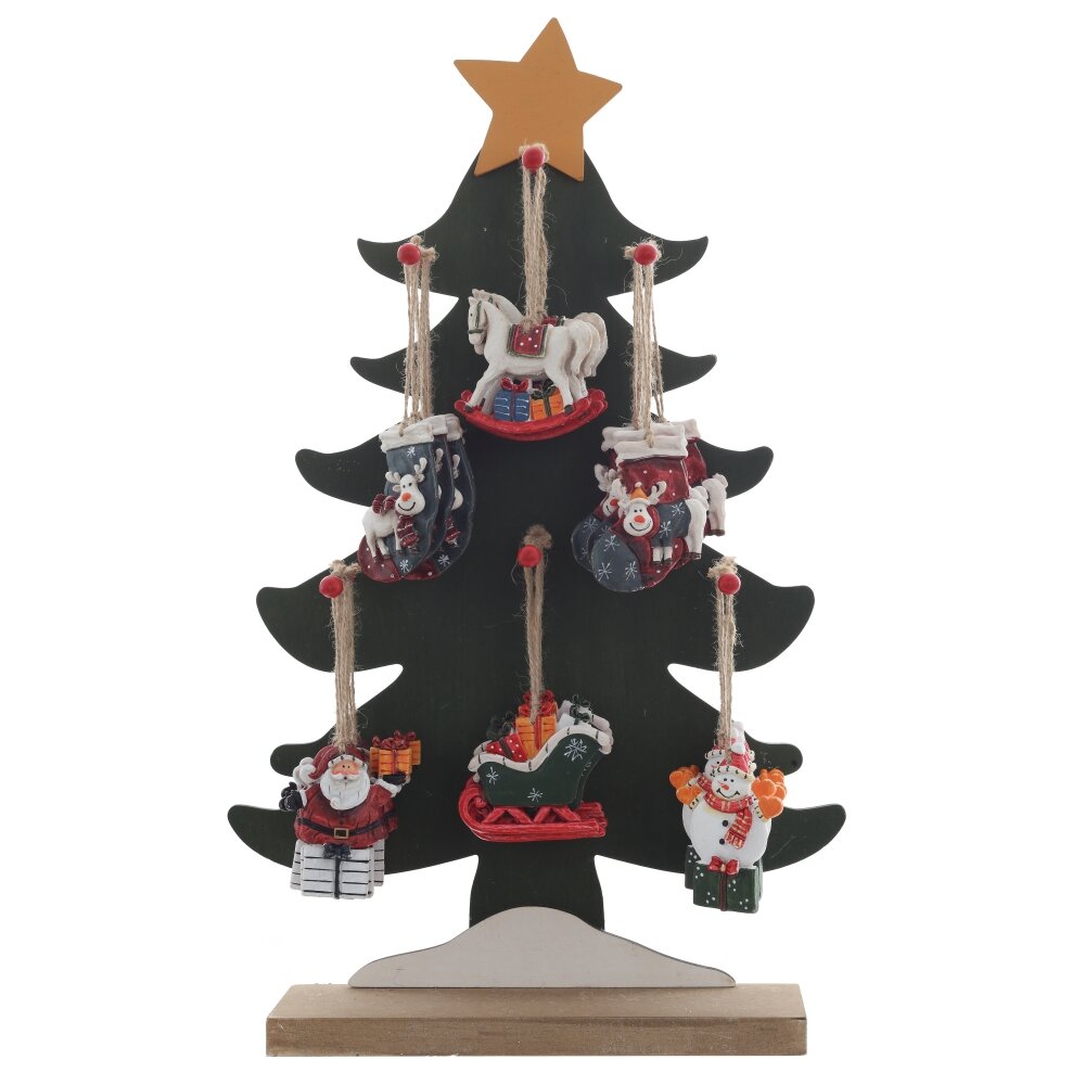 Набор из 72 шт Украшение новогоднее ассорти на подставке 