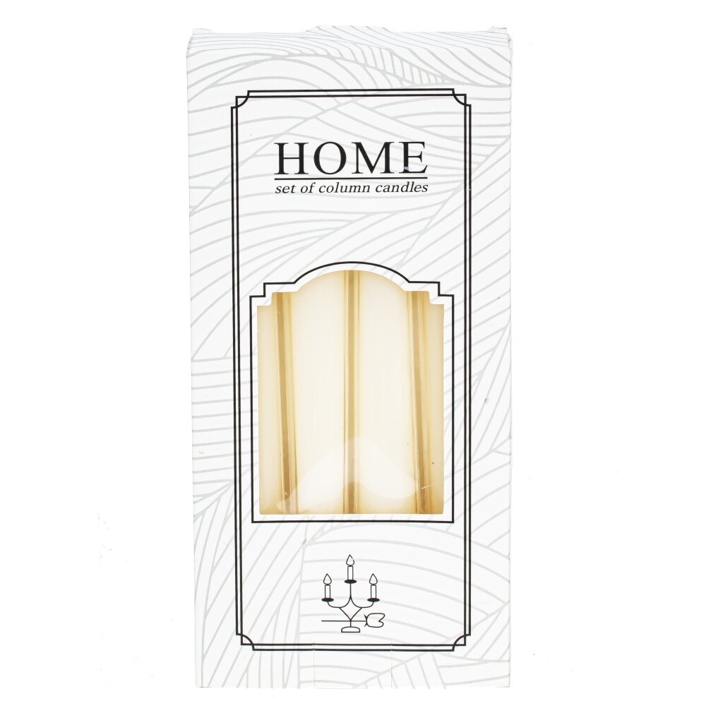 Набор из 4-х свечей, D 2 см, L10 W2,5 H21,5 см