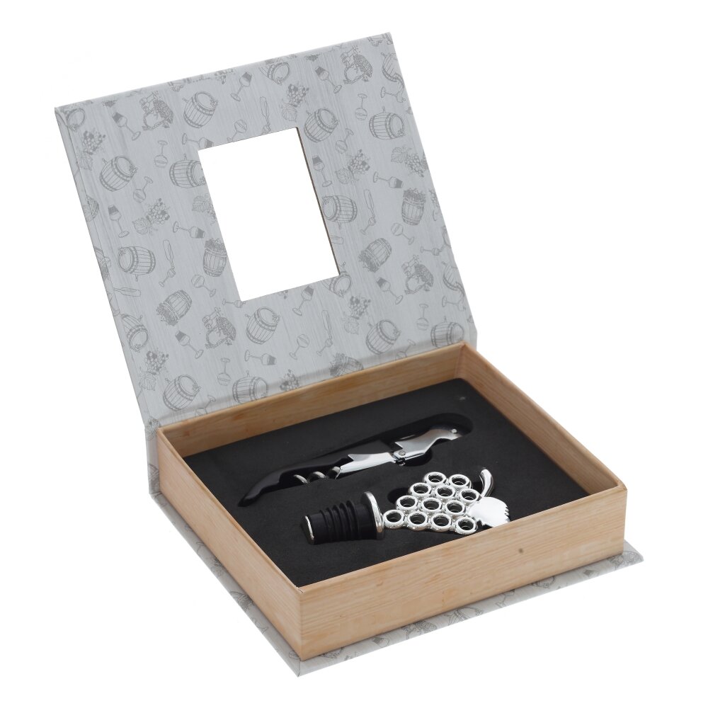 Набор для вина 2 предм., L14,5 W16,5 H4 см Набор для вина 2 предм., L14,5 W16,5 H4 см