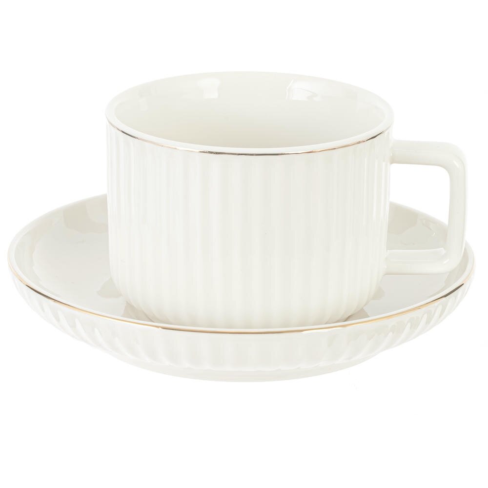 Чашка с блюдцем, 270 мл, L15 W15 H7,5 см Чашка с блюдцем, 270 мл, L15 W15 H7,5 см