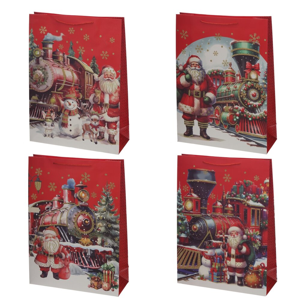 Пакет подарочный XXL (бумага 210г/м2, блок 12шт), L49 W17 H74 см, 4в.