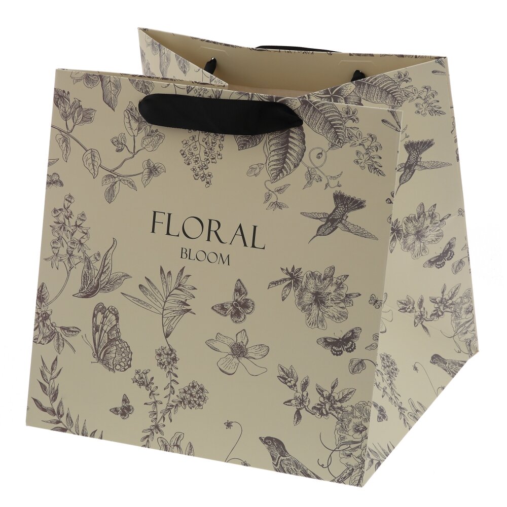 Пакет подарочный M (бумага 210г/м2, блок 12шт), L28 W28 H28 см