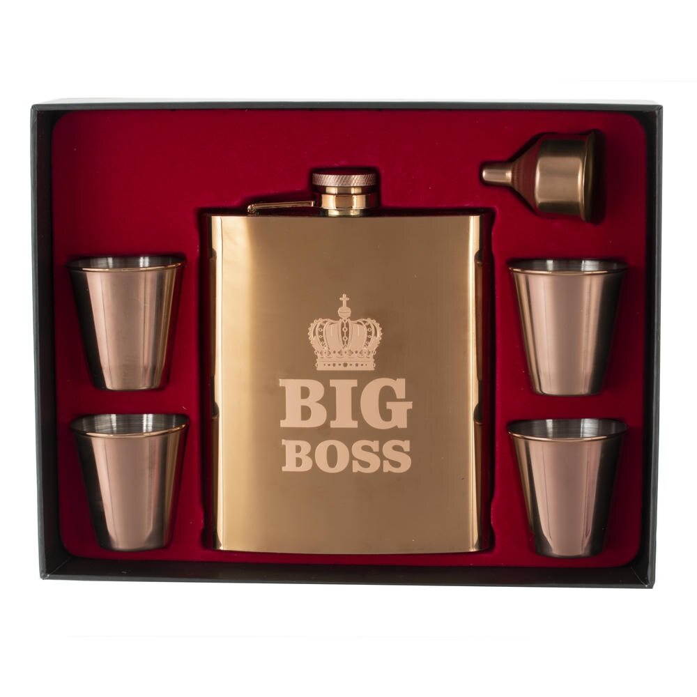 Набор подарочный (фляжка 450 мл, 4 стопки, воронка), L27 W21 H6 см Набор подарочный (фляжка 450 мл, 4 стопки, воронка), L27 W21 H6 см