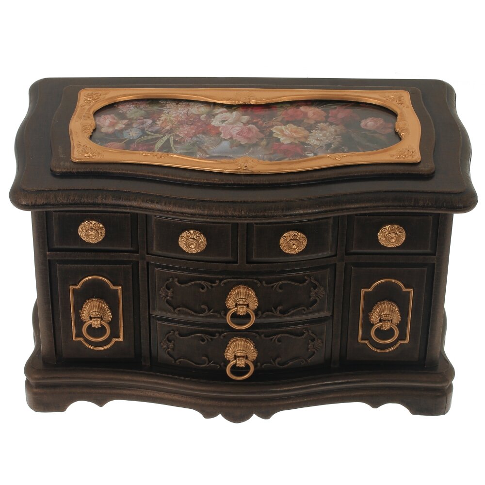 Шкатулка для украшений (музык.), L22 W12,5 H14 см