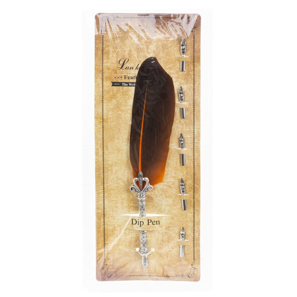 Набор подарочный: ручка перьевая, 5 наконечников, L11 W1 H30 см Набор подарочный: ручка перьевая, 5 наконечников, L11 W1 H30 см