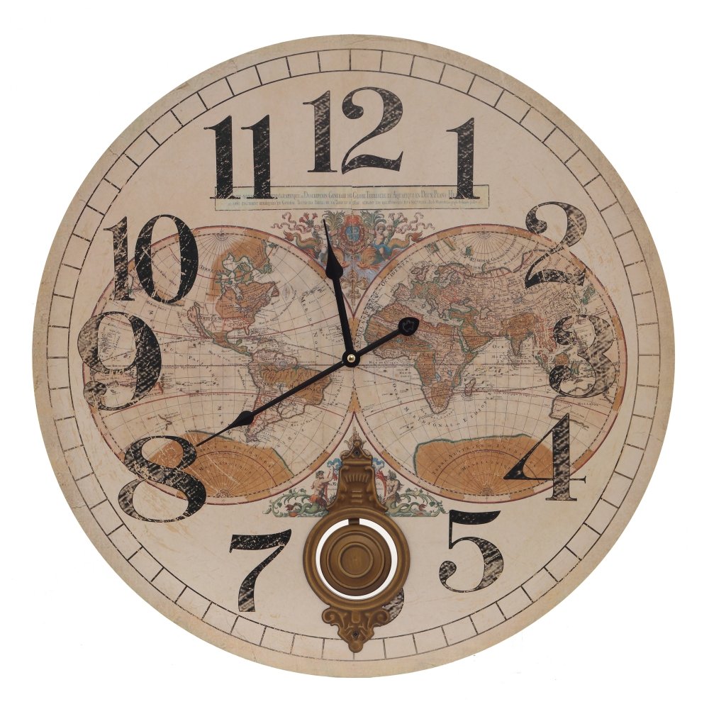 Часы настенные декоративные, L58,5 W4,5 H58 см, (2xАА не прилаг.)
