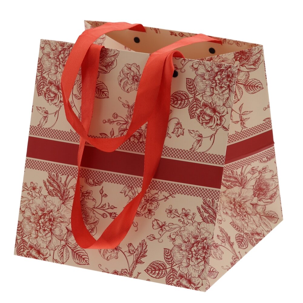 Пакет подарочный M (бумага 250г/м2, блок 12шт), L25 W25 H26 см